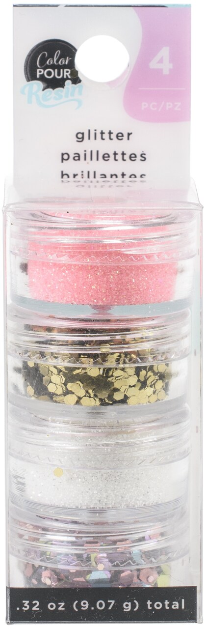 American Crafts Color Pour Resin Mix-Ins-Warm - White, Pink, Gold & Light Pink